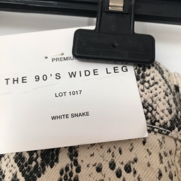 White Snake Print 90’s Wide Leg Jean - Picture 2 of 6